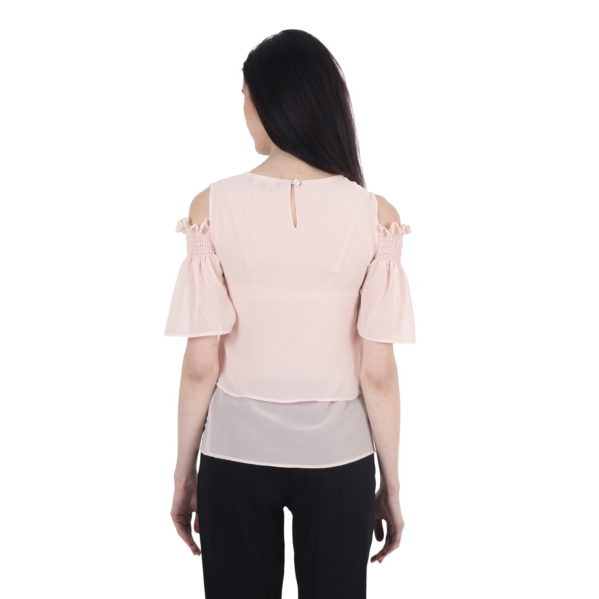 NUDE REGULAR RUFFLE ELASTIC TOP